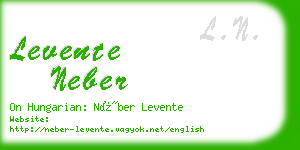levente neber business card
